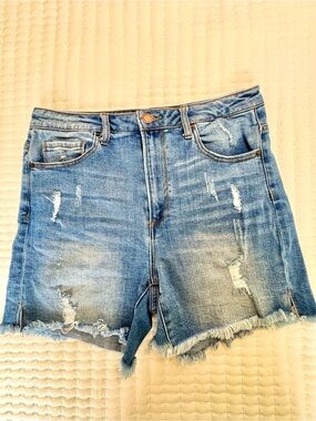 Risen Jean Shorts  Distressed High Rise L